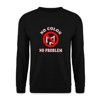 Pas de Colon Pas de problème - Sweat-shirt Unisexe - noir - Devant - Alina (178cm) & Michal (187cm)