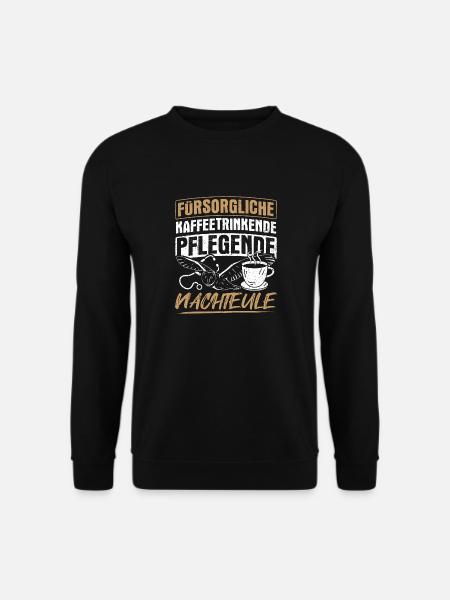 Fürsorgliche Nachteule - Krankenschwester & Pflege - Unisex Pullover - Schwarz