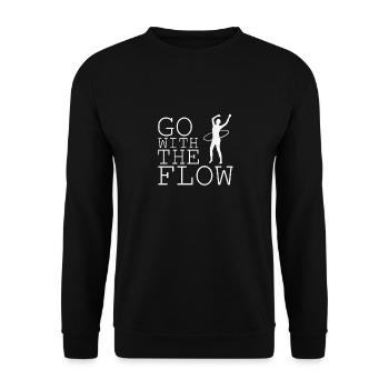 Hula-Hoop Go With The Flow - Unisex Sweatshirt - black - Front - Alina (178cm) & Michal (187cm)