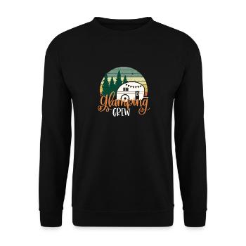 Glamping Glamourous Camping Glampings Luxury Vacation - Unisex Sweatshirt - black - Front - Alina (178cm) & Michal (187cm)