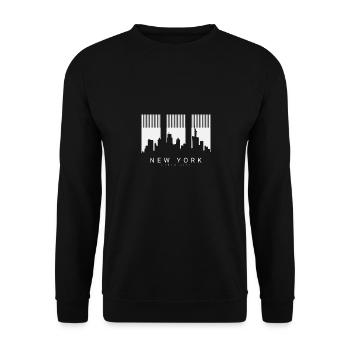 New York Urban City - Sweat-shirt Unisexe - noir - Devant - Alina (178cm) & Michal (187cm)