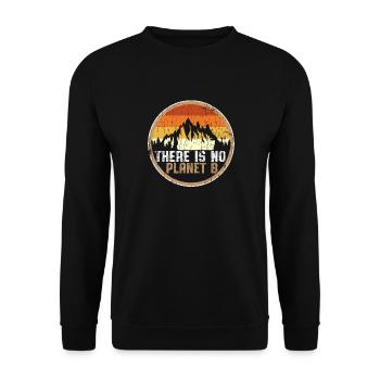 No Planet B - Unisex Pullover - Schwarz - Vorne - Alina (178cm) & Michal (187cm)
