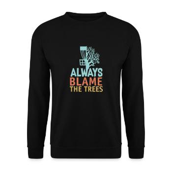 Disc golf Always blame the Trees - Unisex Pullover - Schwarz - Vorne - Alina (178cm) & Michal (187cm)