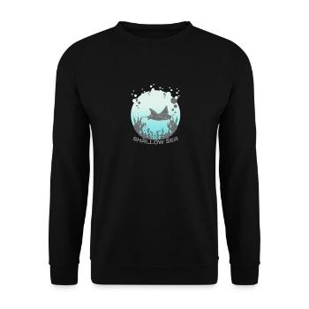 Shallow Sea - Marine Life Underwater Creatures Sea - Unisex Sweatshirt - black - Front - Alina (178cm) & Michal (187cm)