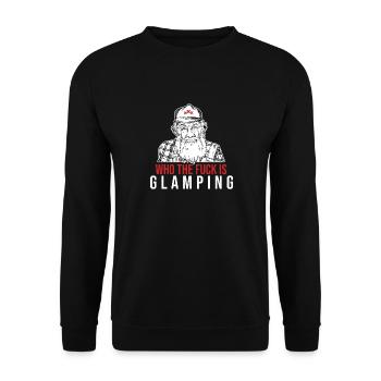 Glamoröses Camping Glamping Naturliebhaber Zelten - Unisex Pullover - Schwarz - Vorne - Alina (178cm) & Michal (187cm)