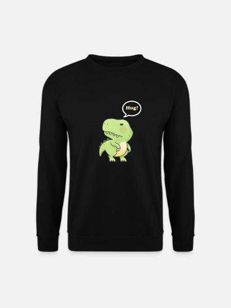 Cute T-Rex Hug - Unisex Sweatshirt - black