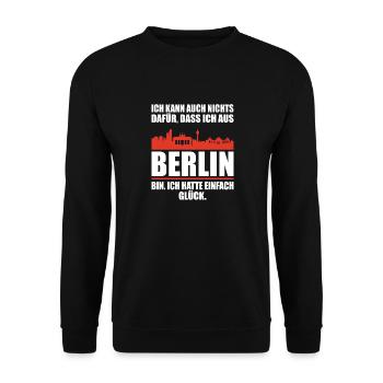 DDR Ostdeutschland Brandenburg lustige Ossi Berlin - Unisex Pullover - Schwarz - Vorne - Alina (178cm) & Michal (187cm)