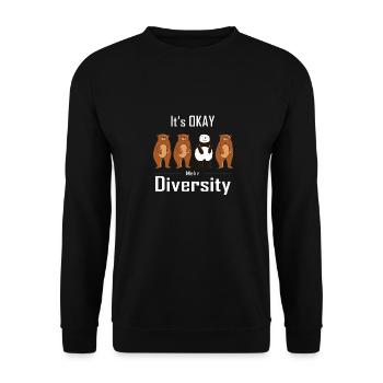 More Diversity - Unisex Sweatshirt - black - Front - Alina (178cm) & Michal (187cm)