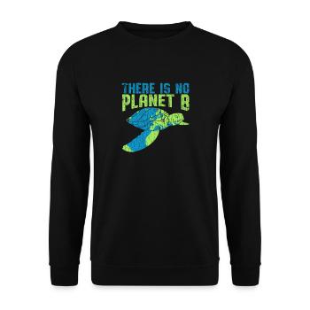 No Planet B - Unisex Sweatshirt - black - Front - Alina (178cm) & Michal (187cm)
