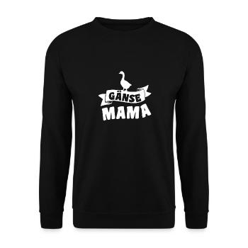 Goose Mom - Unisex Sweatshirt - black - Front - Alina (178cm) & Michal (187cm)