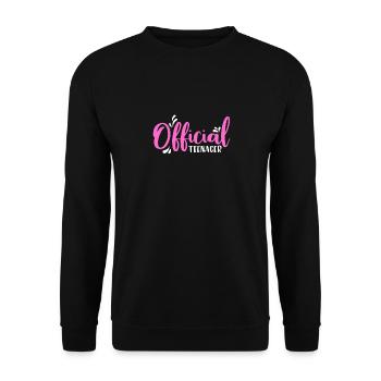 Mädchen Official Teenager 13 Jahre Geburtstag - Unisex Pullover - Schwarz - Vorne - Alina (178cm) & Michal (187cm)