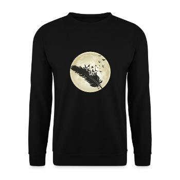 Feel free - Unisex Sweatshirt - black - Front - Alina (178cm) & Michal (187cm)