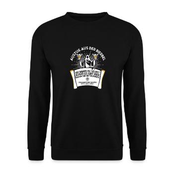 Bierbel Auszug Bier Spruch Johannes Bier - Unisex Pullover - Schwarz - Vorne - Alina (178cm) & Michal (187cm)