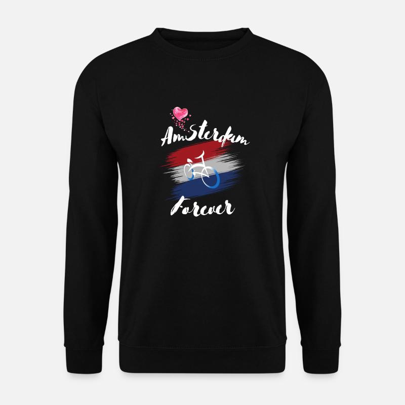 Amsterdam Forever - Unisex Pullover - Schwarz