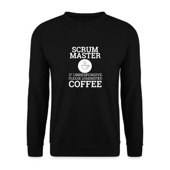 "Scrum Master" | Scrum Master - Unisex Sweatshirt - black - Front - Alina (178cm) & Michal (187cm)