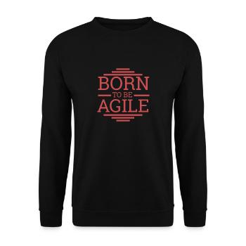 "Scrum Agile" | Scrum Master - Unisex Sweatshirt - black - Front - Alina (178cm) & Michal (187cm)