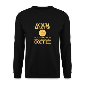"Scrum Master" | Scrum Master - Unisex Sweatshirt - black - Front - Alina (178cm) & Michal (187cm)