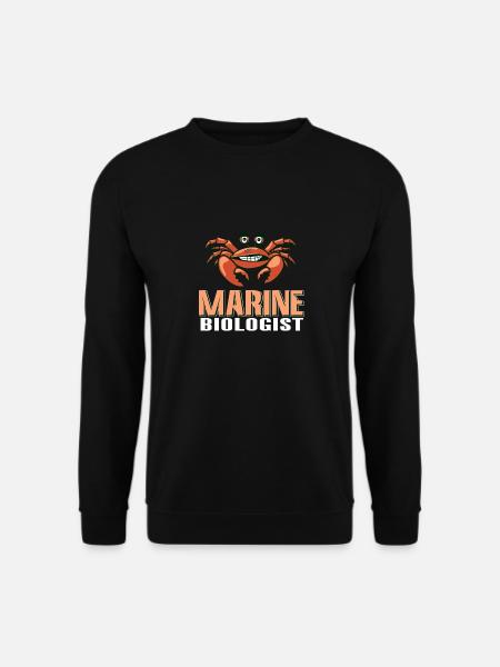 Marine biologist design with crayfish - Unisex Sweatshirt - black