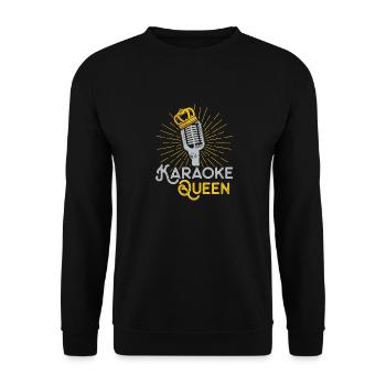 Karaoké reine karaoké chanteur de nuit - Sweat-shirt Unisexe - noir - Devant - Alina (178cm) & Michal (187cm)