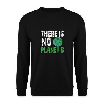 There is NO Planet B - Sweat-shirt Unisexe - noir - Devant - Alina (178cm) & Michal (187cm)