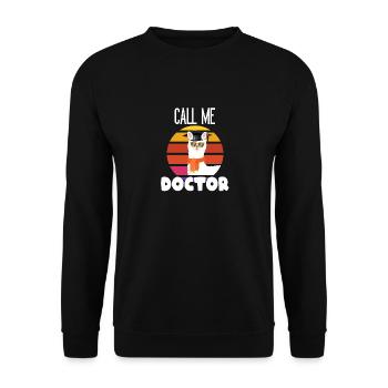 Doctor Arzt Medizin Urologe Doc HNO Frau Geschenk - Unisex Pullover - Schwarz - Vorne - Alina (178cm) & Michal (187cm)
