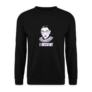 RBG Ruth Bader Ginsburg Feministisch Politisch - Unisex Pullover - Schwarz - Vorne - Alina (178cm) & Michal (187cm)