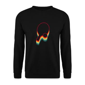 Retro Table Tennis Pingpong Paddle - Unisex Sweatshirt - black - Front - Alina (178cm) & Michal (187cm)
