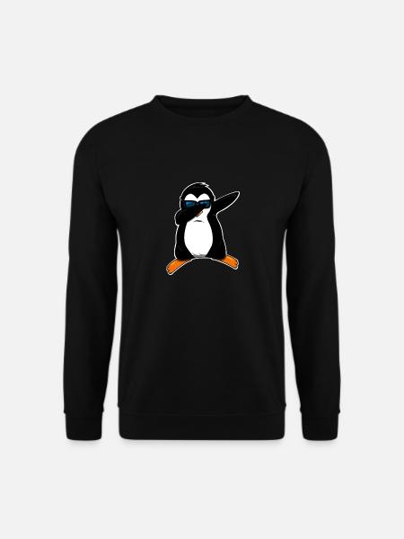 Dabbing Pinguin knuffig - Unisex Pullover - Schwarz