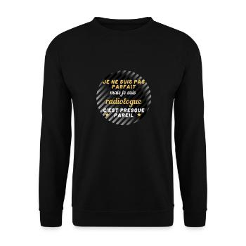 Je ne suis pas parfait mais radiologue ! - Sweat-shirt Unisexe - noir - Devant - Alina (178cm) & Michal (187cm)