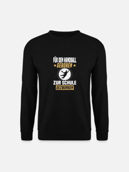 Handball Sprungwurf Ball Handballspieler Geschenk - Unisex Pullover - Schwarz