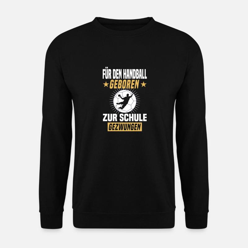Handball Sprungwurf Ball Handballspieler Geschenk - Unisex Pullover - Schwarz