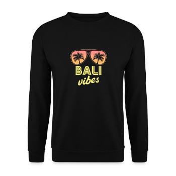 Bali Summer Vibes Beach Vacation - Unisex Sweatshirt - black - Front - Alina (178cm) & Michal (187cm)