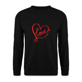 T-shirt vibration positive. - Sweat-shirt Unisexe - noir - Devant - Alina (178cm) & Michal (187cm)