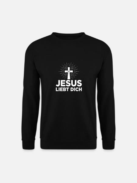 Jesus liebt dich - Unisex Pullover - Schwarz
