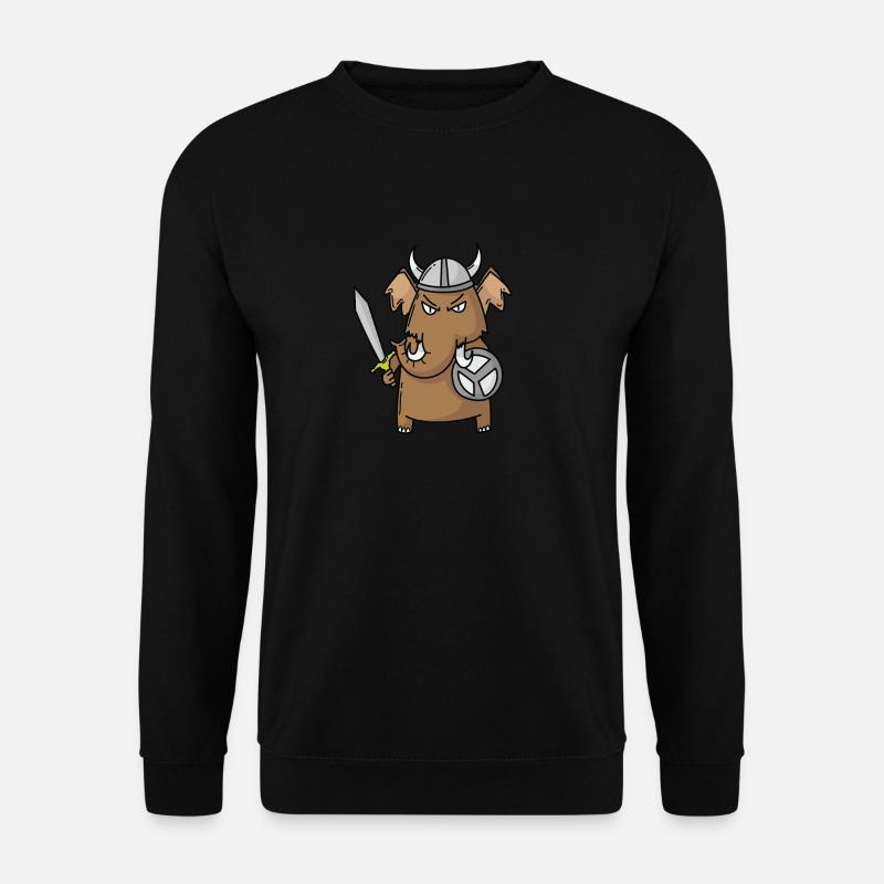 Mammut spielt Wikinger - Unisex Pullover - Schwarz