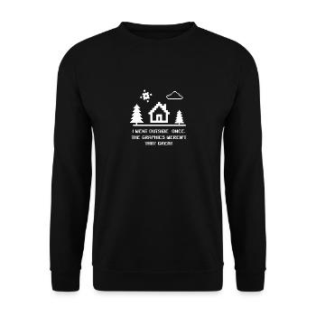 JE SUIS ALLÉ À L’EXTÉRIEUR UNE FOIS QUE LE GRAPHIQUE WERENT THATG GRANDE - Sweat-shirt Unisexe - noir - Devant - Alina (178cm) & Michal (187cm)