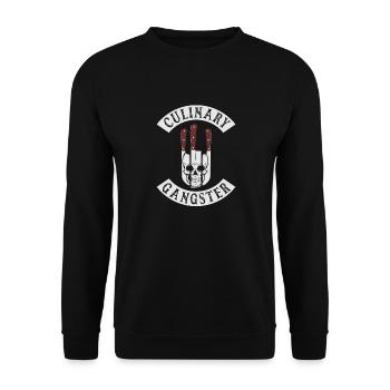 Culinary Gangster for Cooking Lovers and Chefs - Unisex Sweatshirt - black - Front - Alina (178cm) & Michal (187cm)