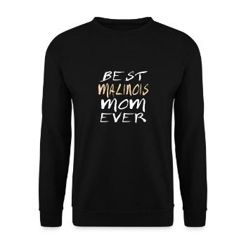 Malinois Hund - Unisex Pullover - Schwarz - Vorne - Alina (178cm) & Michal (187cm)