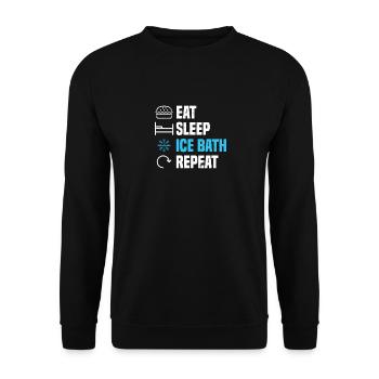 Ice Bathing Ice Water Ice Swimming Healthy Gift - Unisex Sweatshirt - black - Front - Alina (178cm) & Michal (187cm)