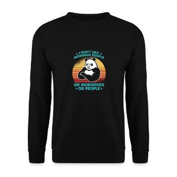I Hate Morning People And Mornings And People - Unisex Sweatshirt - black - Front - Alina (178cm) & Michal (187cm)