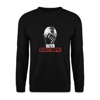 Alter Katastrophe Baustelle Vatertag Geschenk - Unisex Pullover - Schwarz - Vorne - Alina (178cm) & Michal (187cm)