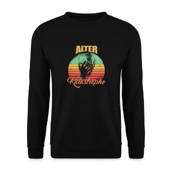 Alter Katastrophe Baustelle Vatertag Geschenk - Unisex Pullover - Schwarz - Vorne - Alina (178cm) & Michal (187cm)