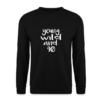 wild and 40 - Unisex Sweatshirt - black - Front - Alina (178cm) & Michal (187cm)