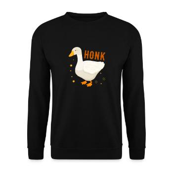 HONK (Light Version) - Unisex Pullover - Schwarz - Vorne - Alina (178cm) & Michal (187cm)