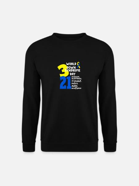 Welt Down Syndrom Tag - Unisex Pullover - Schwarz