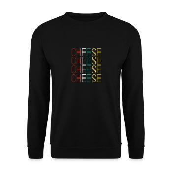 Cheese Vintage Retro - Cheese Cheese Lover Gouda - Unisex Sweatshirt - black - Front - Alina (178cm) & Michal (187cm)