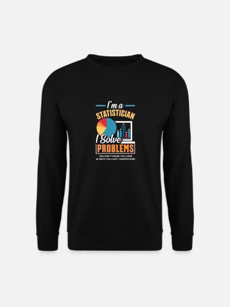 Datenanalyse Datentechnik Statistiker Lustig - Unisex Pullover - Schwarz