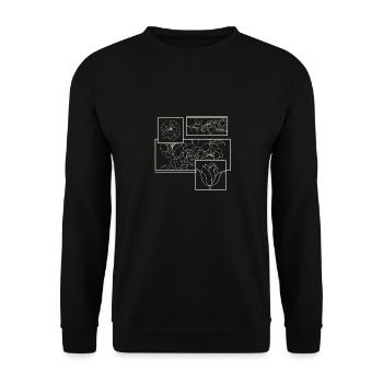 Black Roses Aesthetic Clothing Soft Grunge Clothes - Unisex Sweatshirt - black - Front - Alina (178cm) & Michal (187cm)