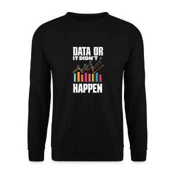 Datenanalyse Datentechnik Business Intelligence - Unisex Pullover - Schwarz - Vorne - Alina (178cm) & Michal (187cm)