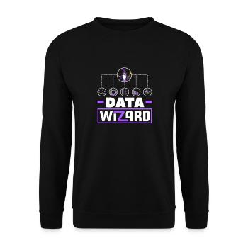Datenanalyse Datenassistent Engineering Business - Unisex Pullover - Schwarz - Vorne - Alina (178cm) & Michal (187cm)